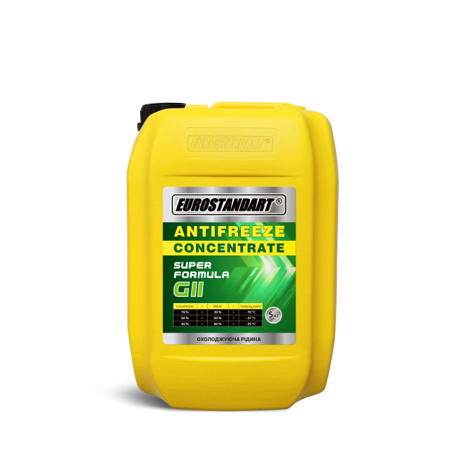 Охолоджувальна рідина EUROSTANDART ANTIFREEZE SUPER FORMULA G11 Green CONCENTRATE